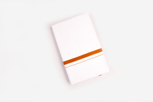 COTTON BORDER WHITE DOUBLE DHOTHIE FOR MEN - HD-17-4