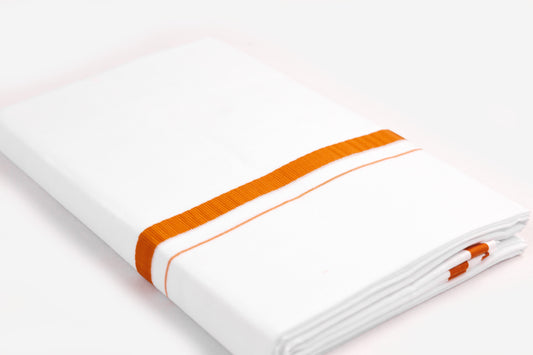 COTTON BORDER WHITE DOUBLE DHOTHIE FOR MEN - HD-17-4