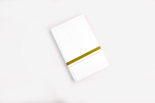 COTTON BORDER WHITE DOUBLE DHOTHIE FOR MEN - HD-17-6