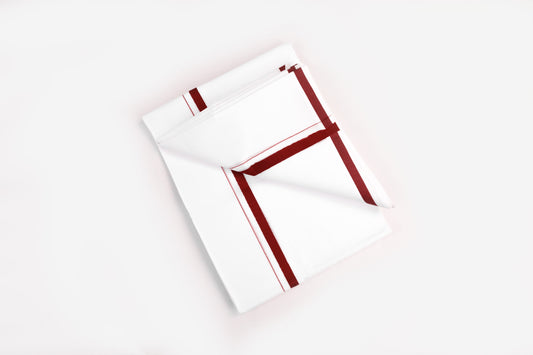 Mens White Double Dhoti Cotton Blend with Big Border - 3.80M | HD-17-9
