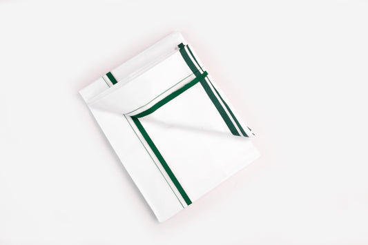 Mens White Double Dhoti Cotton Blend with Big Border - 3.80M | HD-17-10