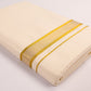GOLD TRACK BORDER CREAM DOUBLE DHOTHIE - GLD-117C