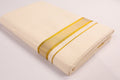 GOLD TRACK BORDER CREAM DOUBLE DHOTI - GLD-117C
