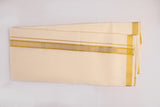 GOLD TRACK BORDER CREAM DOUBLE DHOTHIE - GLD-117C