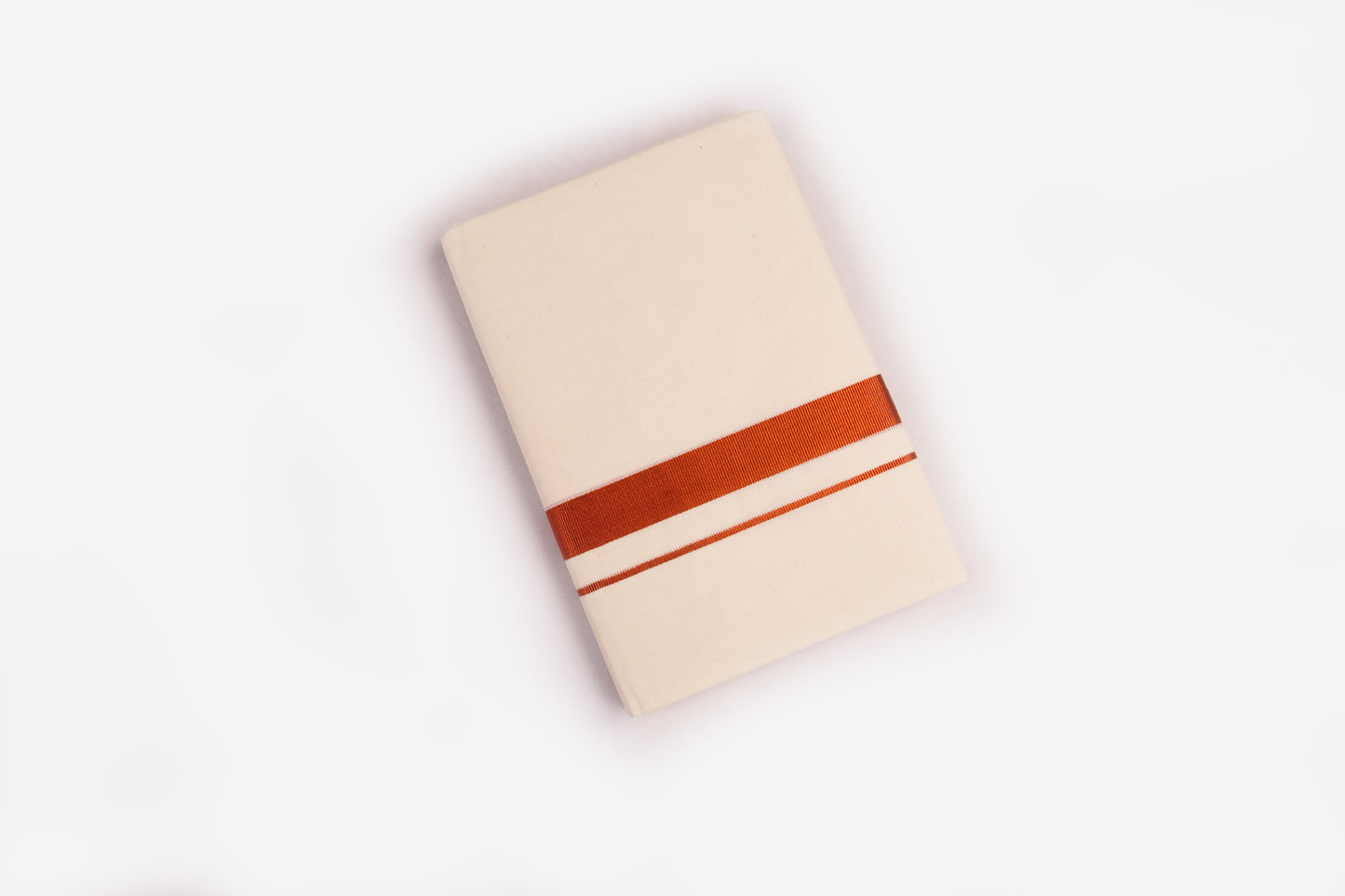 COPPER BORDER  CREAM DOUBLE DHOTHIE FOR MEN - GLD-136C