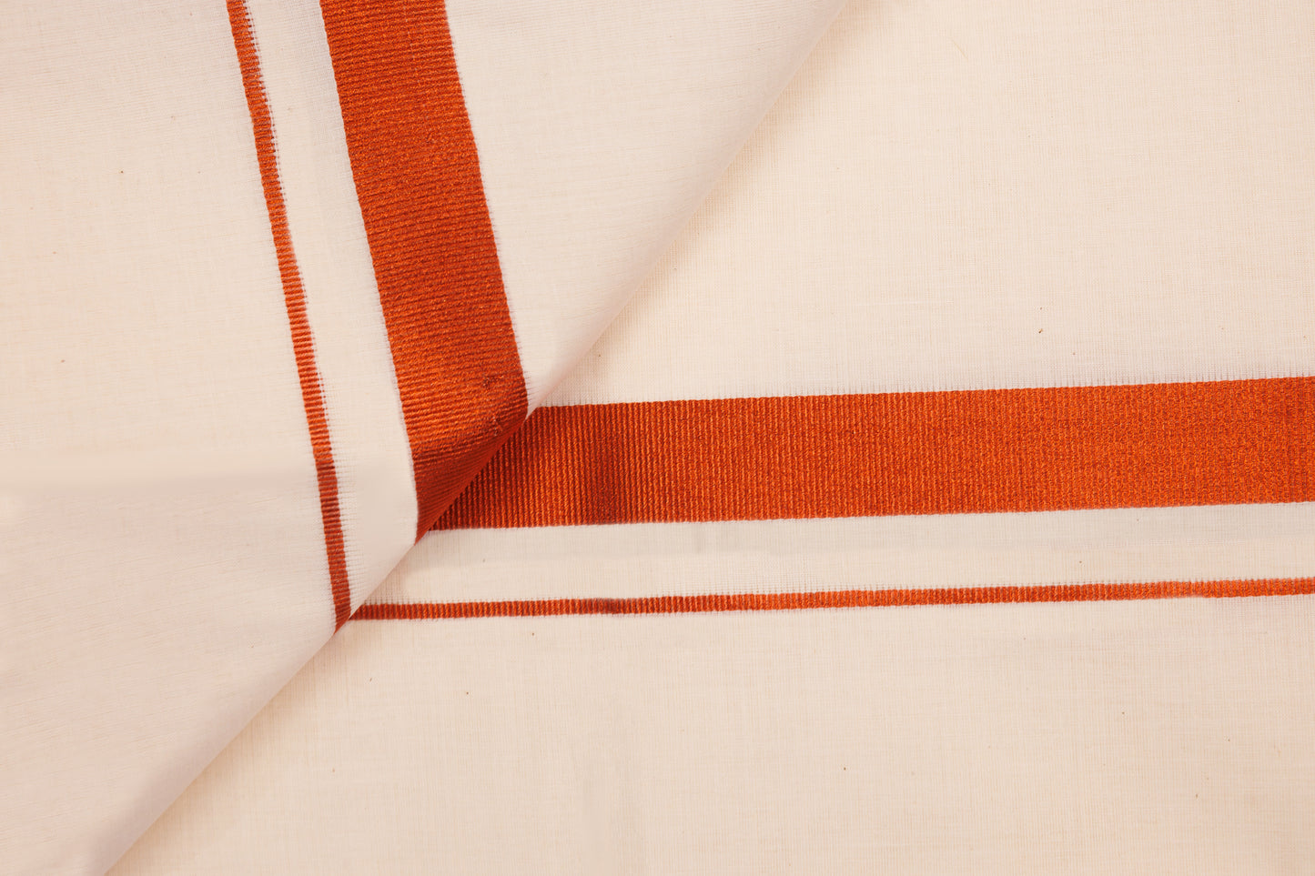 COPPER BORDER  CREAM DOUBLE DHOTHIE FOR MEN - GLD-136C