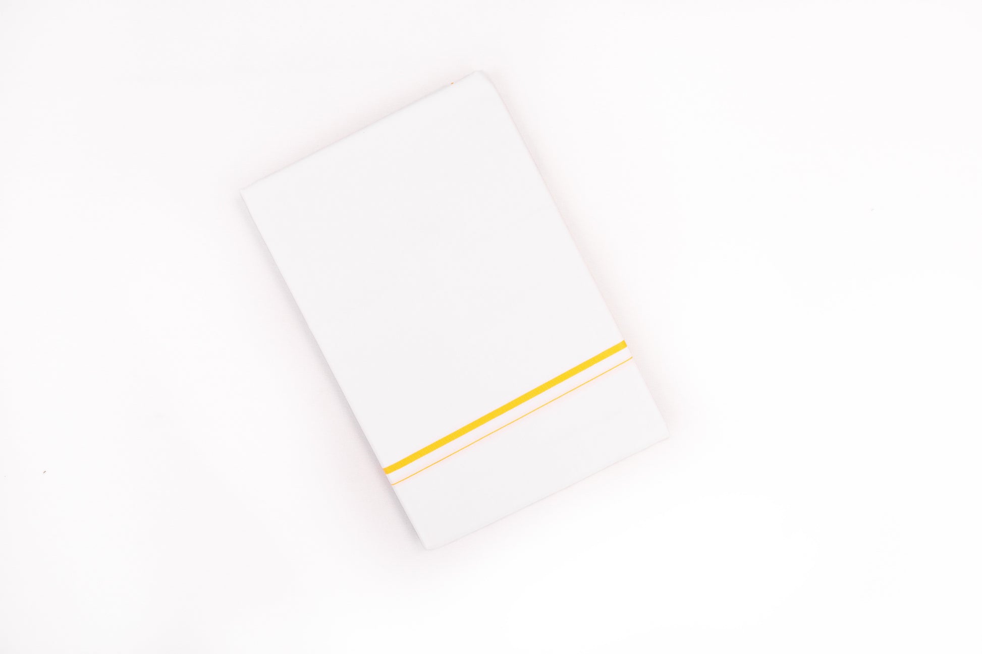 SHOP WHITE SINGLE DHOTHIE SMALL COTTON GOLD BORDER FOR MEN 