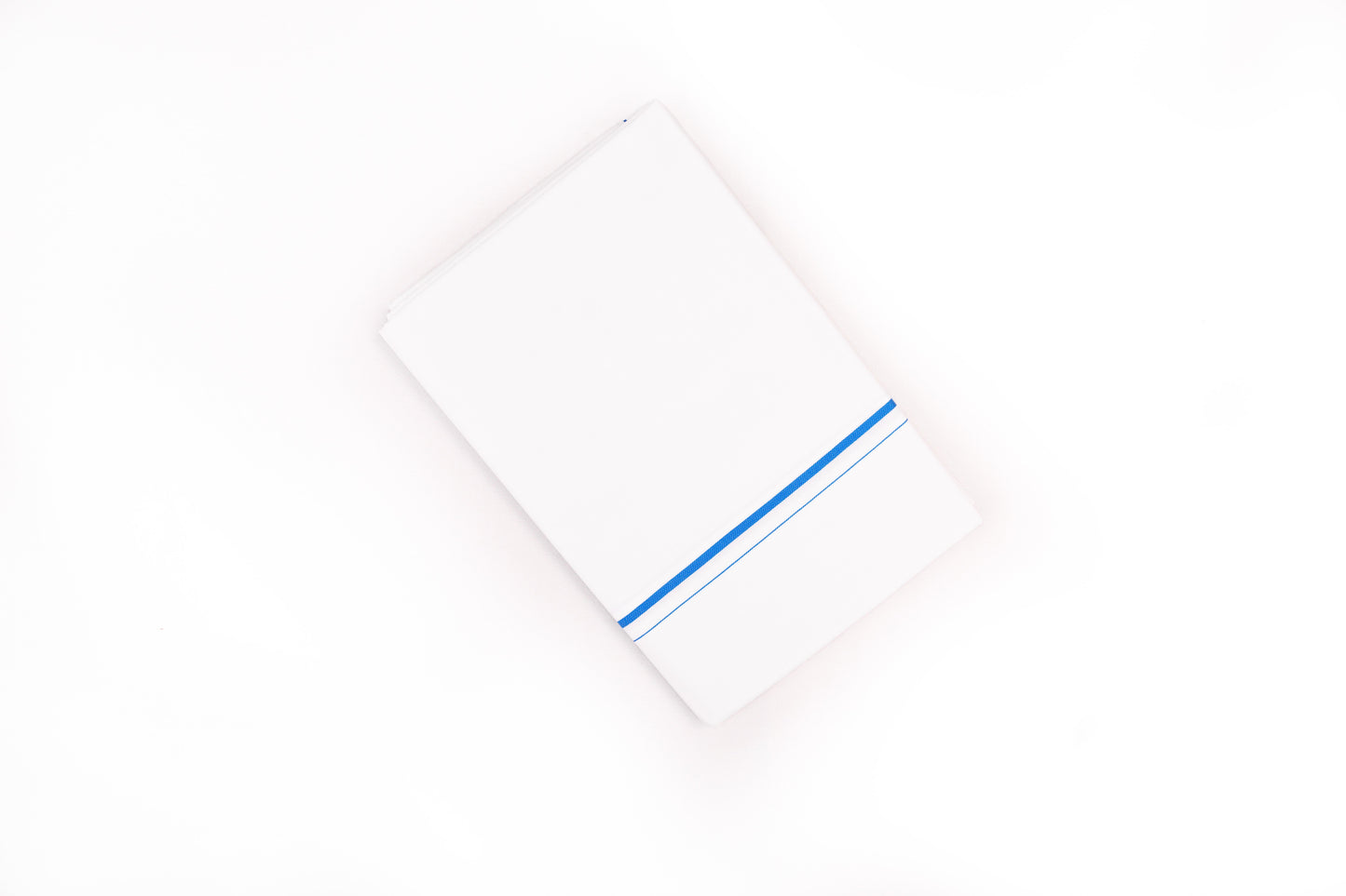 SHOP FANCY BLUE BORDER WHITE SINGLE DHOTI 