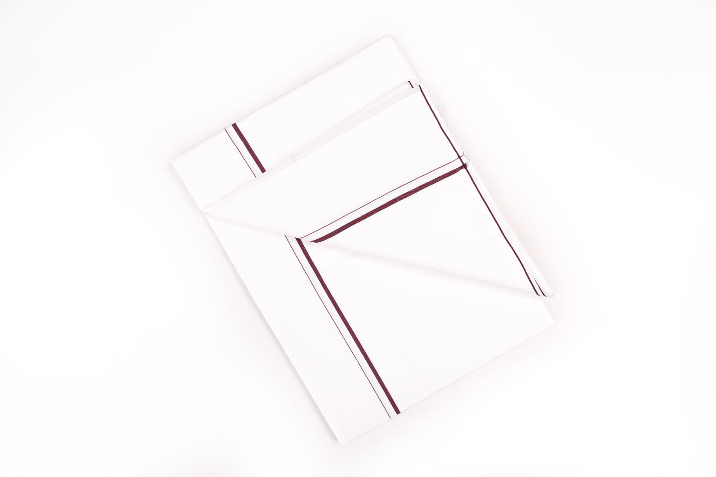 ORDER WHITE SINGLE DHOTHIE SMALL COTTON BROWN BORDER FOR MEN 