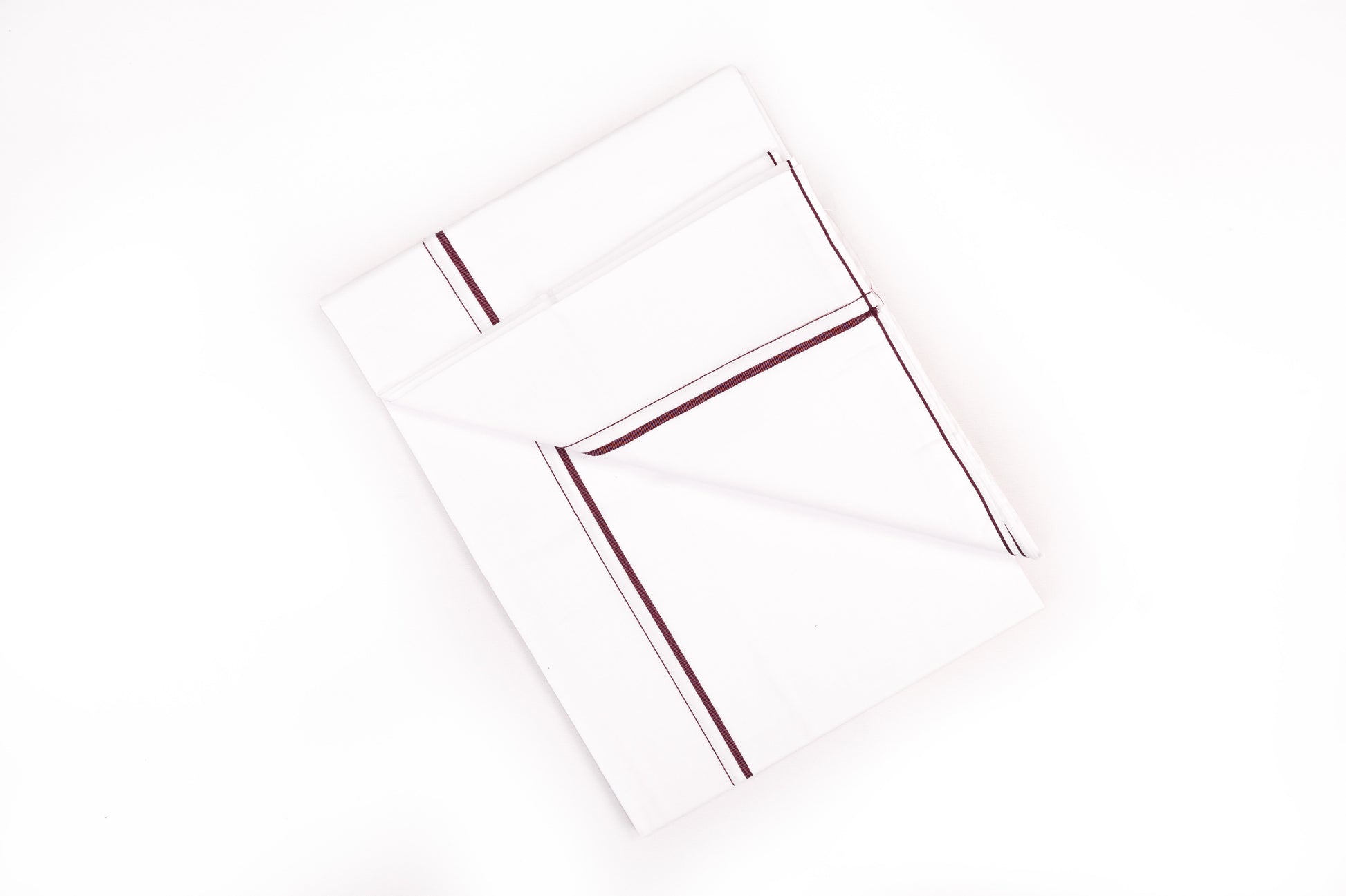 ORDER WHITE SINGLE DHOTHIE SMALL COTTON BROWN BORDER FOR MEN 