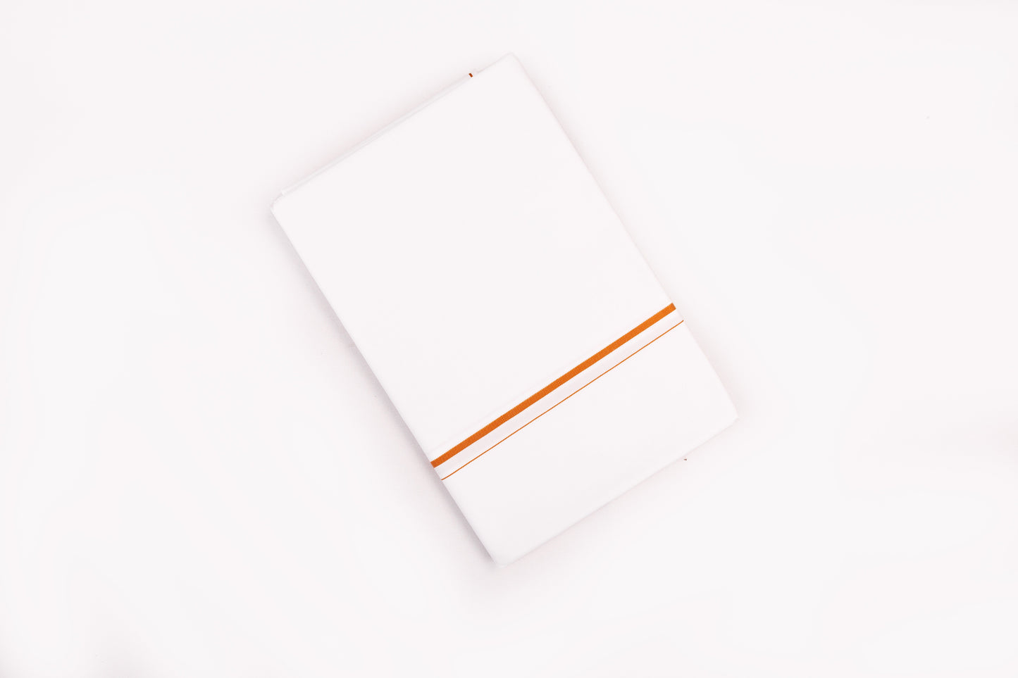 ORDER WHITE SINGLE DHOTHIE SMALL COTTON GOLD BORDER FOR MEN 