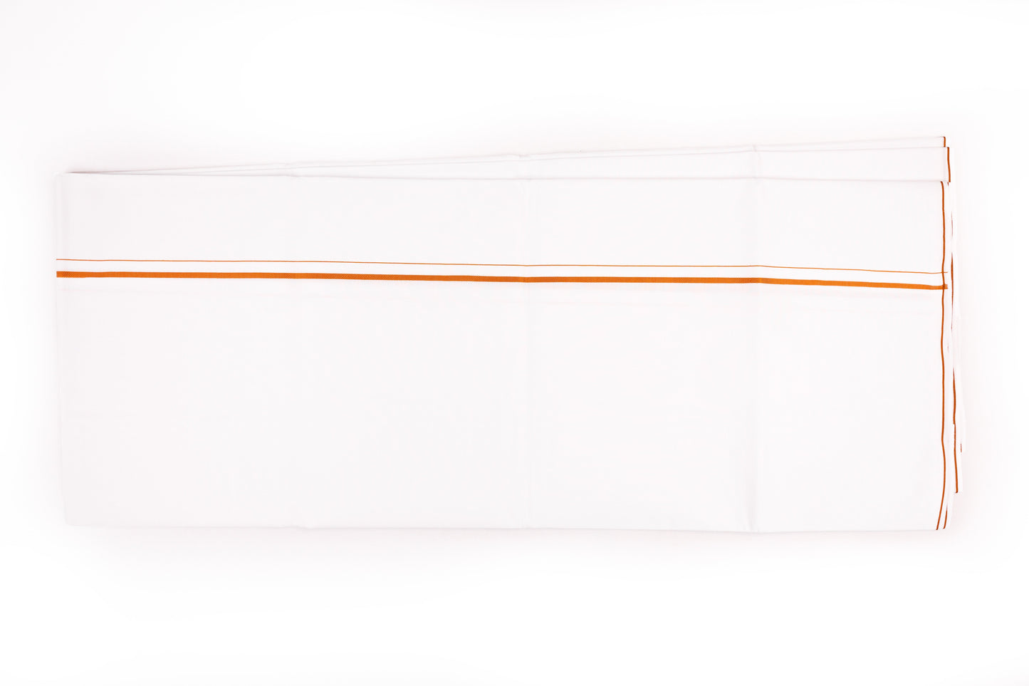 ORDER WHITE SINGLE DHOTHIE SMALL COTTON GOLD BORDER FOR MEN 