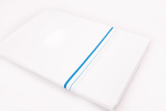 ORDER WHITE SINGLE DHOTHIE SMALL COTTON BLUE BORDER FOR MEN 