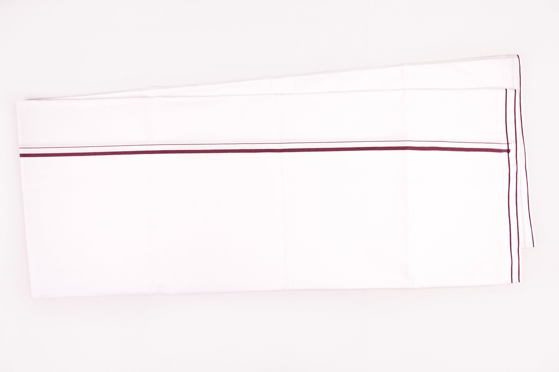 SHOP FANCY GOLD RING BROWN BORDER WHITE SINGLE DHOTI 