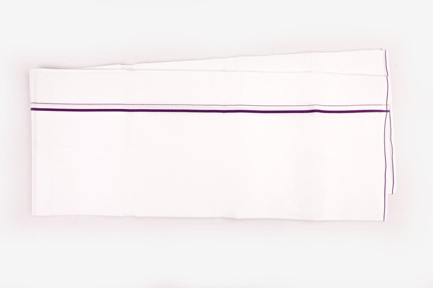 BUY NOW WHITE SINGLE DHOTI SMALL COTTON BORDER FOR MEN