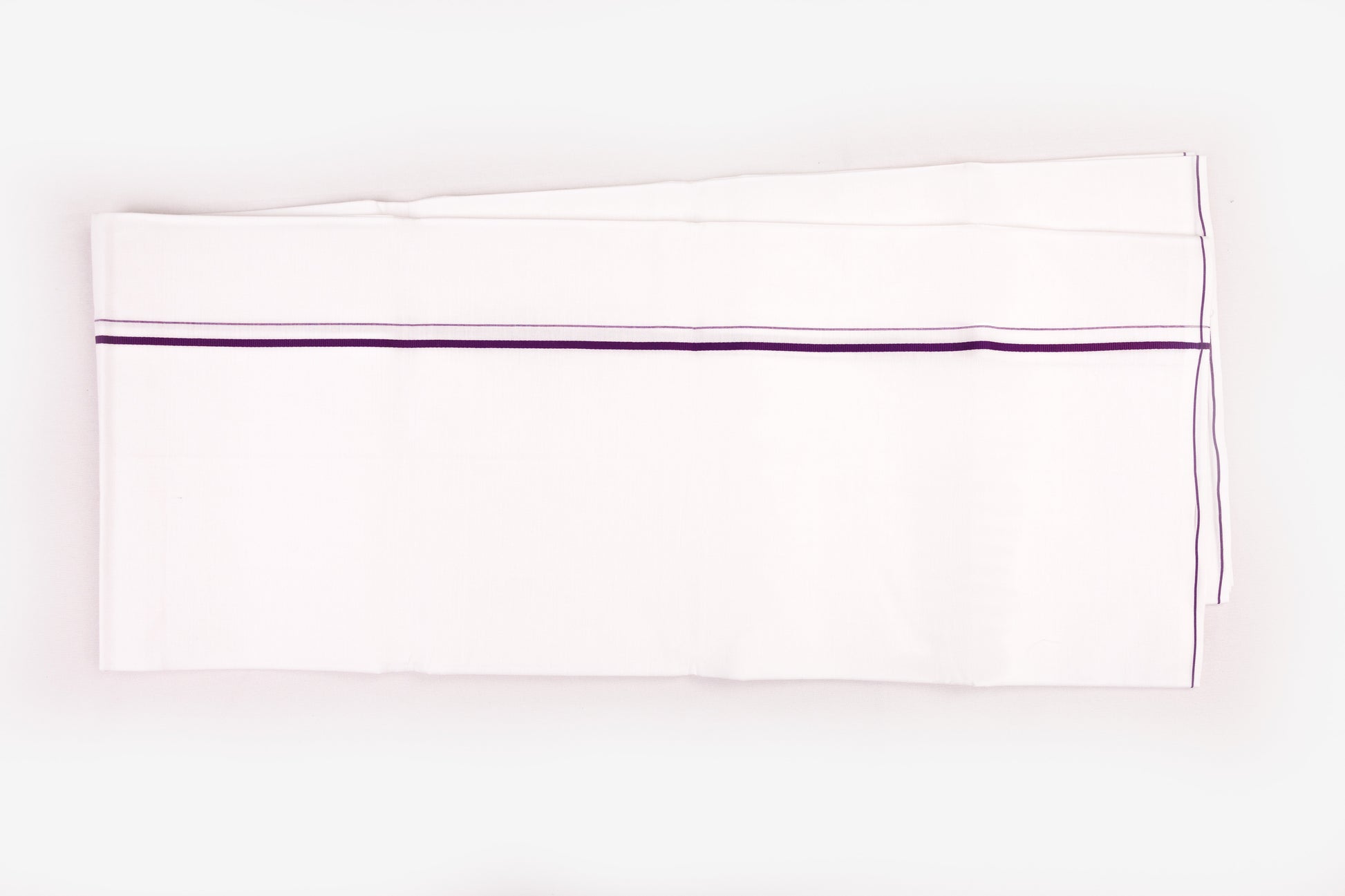 BUY NOW WHITE SINGLE DHOTI SMALL COTTON BORDER FOR MEN