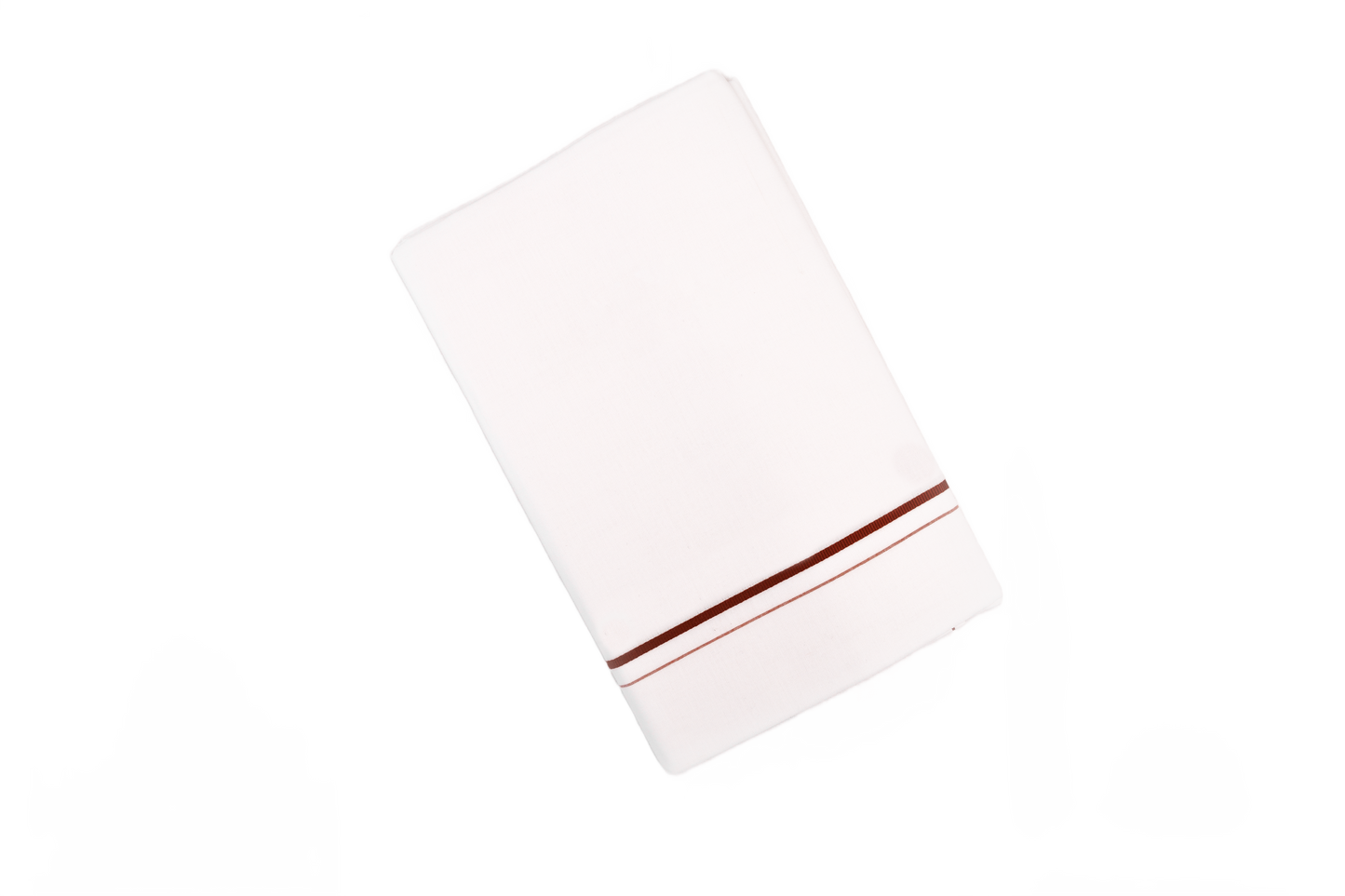 SHOP WHITE SINGLE DHOTI SMALL COTTON BORDER FOR MEN