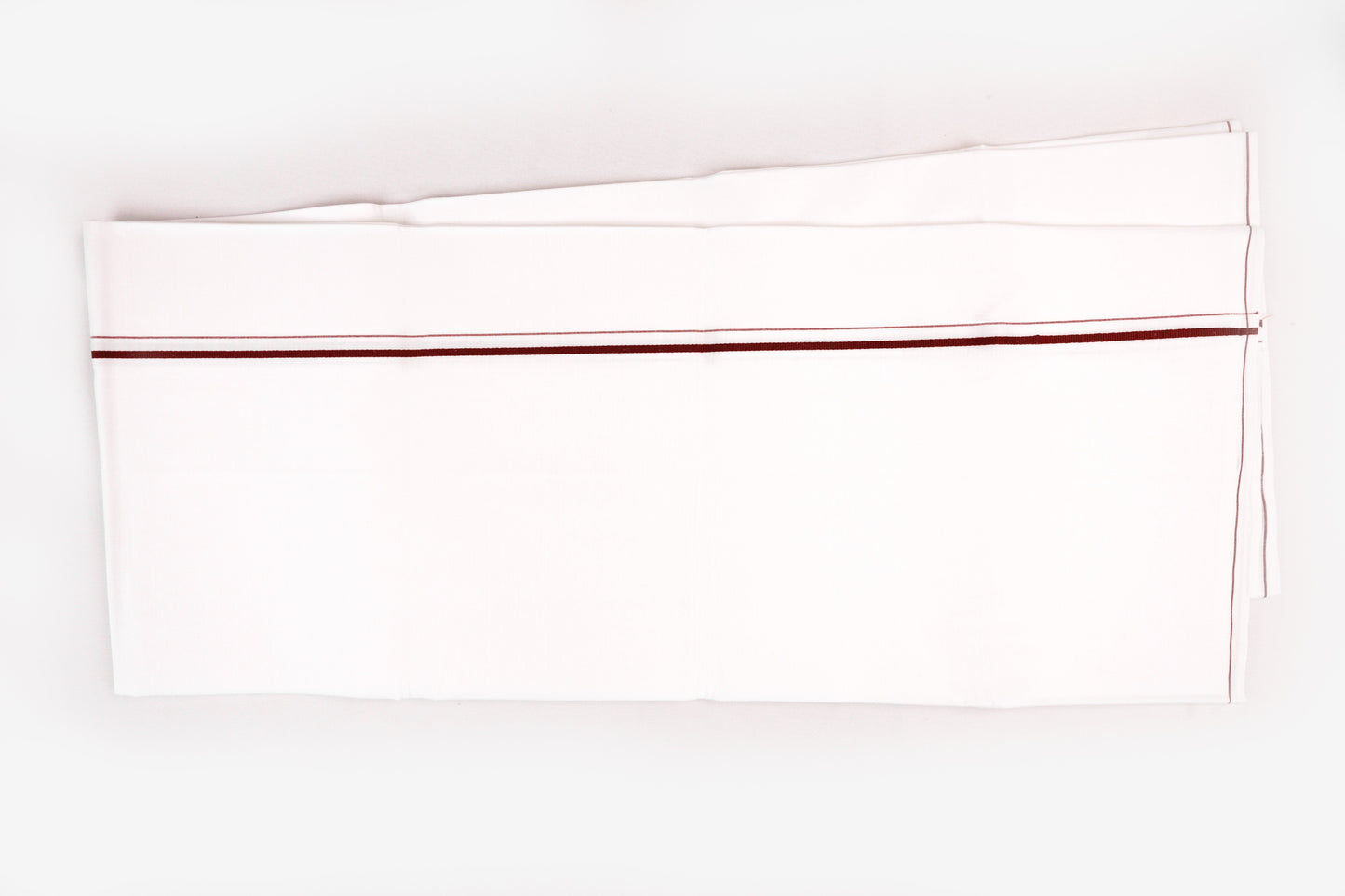 SHOP WHITE SINGLE DHOTI SMALL COTTON BORDER FOR MEN