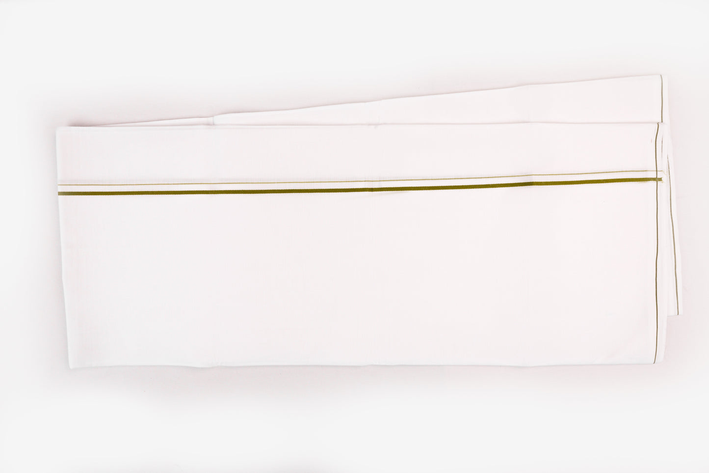 BUY WHITE SINGLE DHOTI SMALL COTTON COLOR BORDER FOR MEN