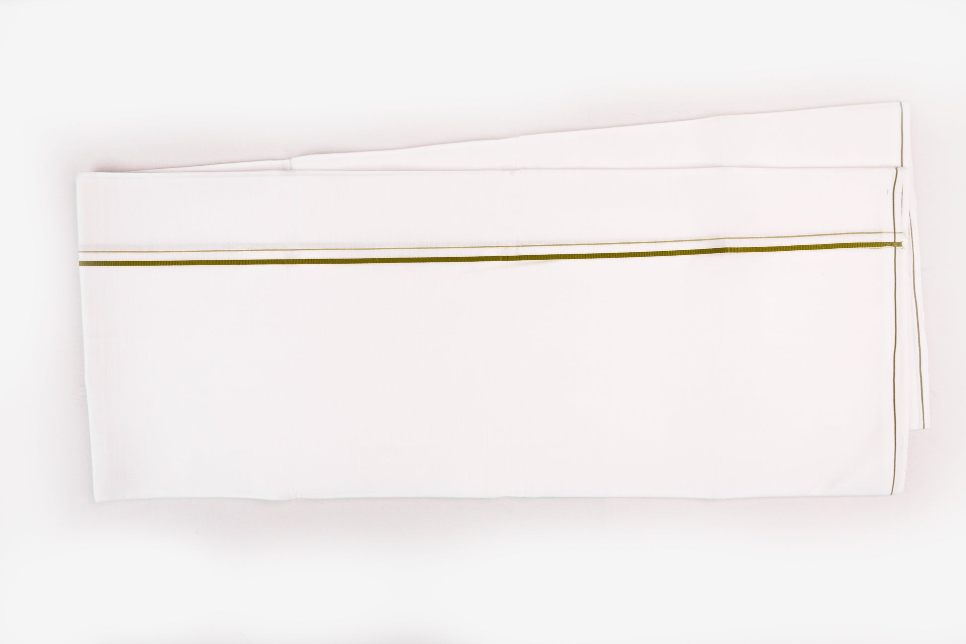 BUY WHITE SINGLE DHOTI SMALL COTTON COLOR BORDER FOR MEN