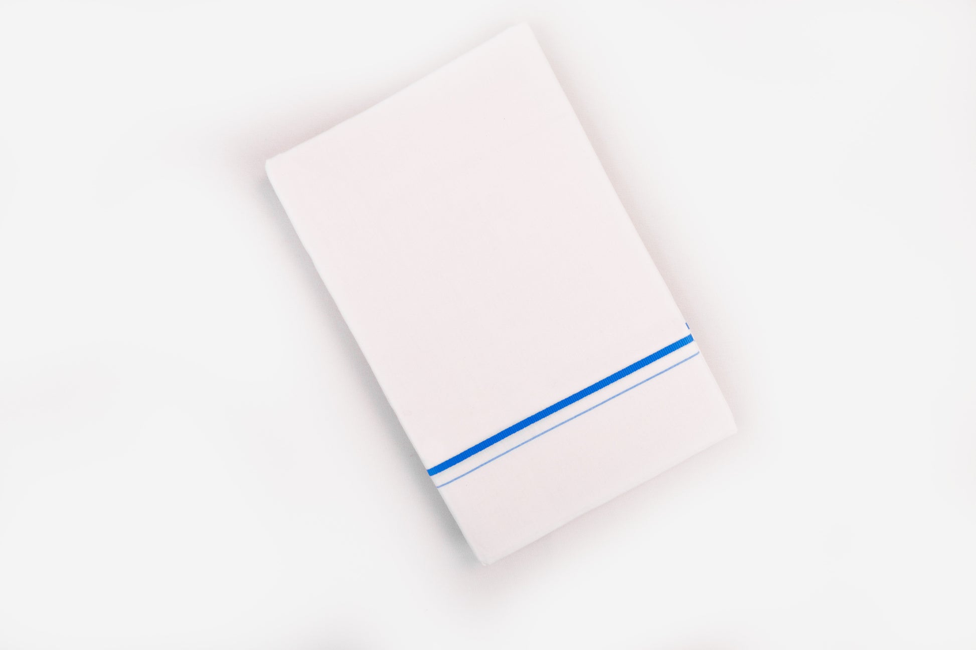 BUY WHITE SINGLE DHOTI SMALL COTTON BORDER FOR MEN