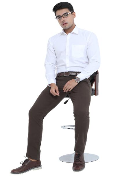 Shop Men BERTY Full Sleeve Formal White Shirt