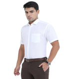 MCR BERTY Half Sleeve Formal White Shirt For Men