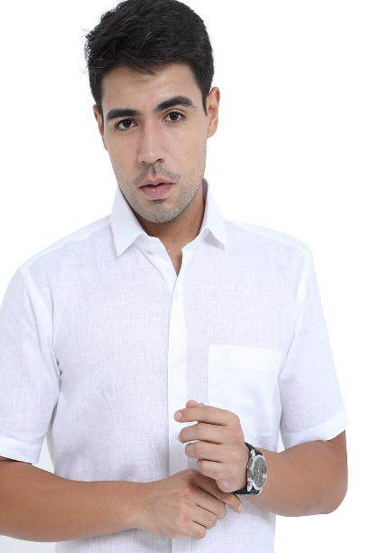 Shop BERTY Half Sleeve Formal White Shirt For Men
