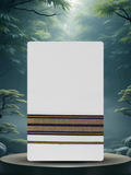 Mens White Single Dhoti Pure Cotton with Fancy Border - 2.00M | FCS-20
