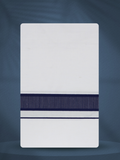 Mens White Single Dhoti Cotton Blend with Fancy Border - 2.50M | 250 FS-01
