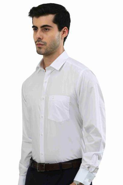 Buy BRAVO OYT Full Sleeve Formal White Shirt For Men