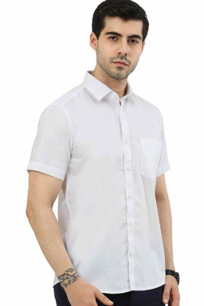 MCR BRAVO OYT Half Sleeve Formal White Shirt For Men