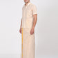 GOLD MATCHING SINGLE DHOTI SET HALF SLEEVE - 60001