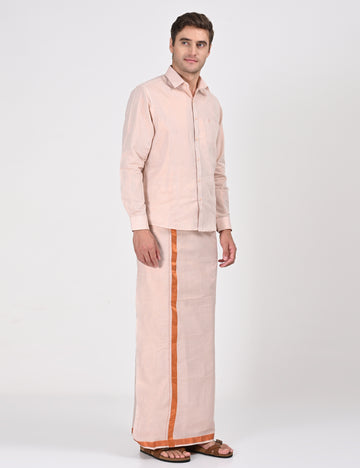 COPPER MATCHING SINGLE DHOTI SET FULL SLEEVE - 60003 STYLE
