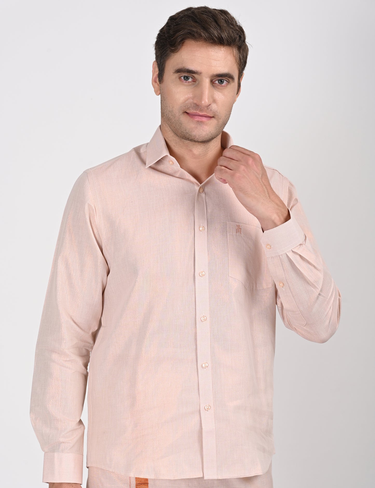 COPPER MATCHING SINGLE DHOTI SET FULL SLEEVE - 60003 STYLE