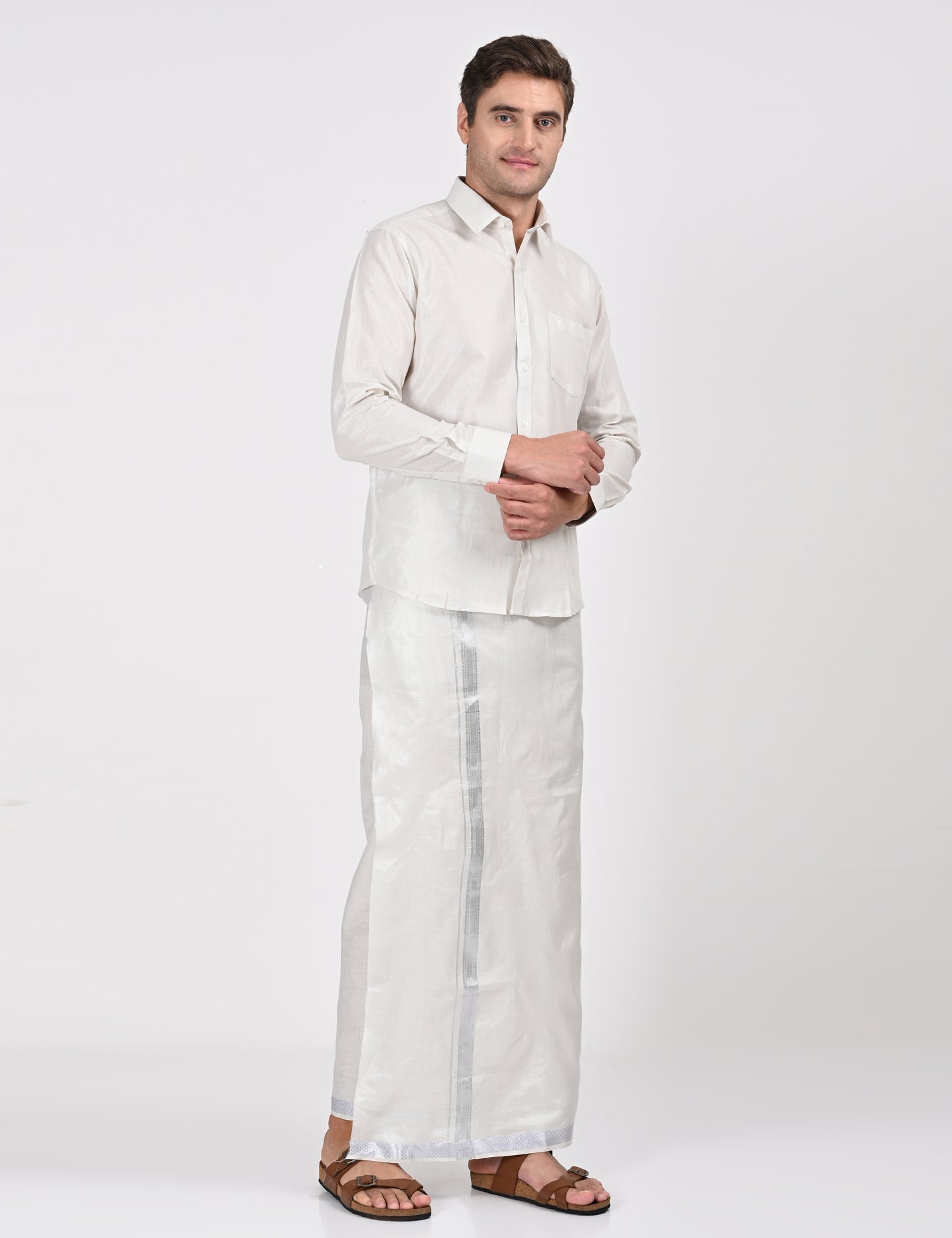 Festival Feast Single Set - 60002 - Silver (Perfume & Dhoti Belt Free)