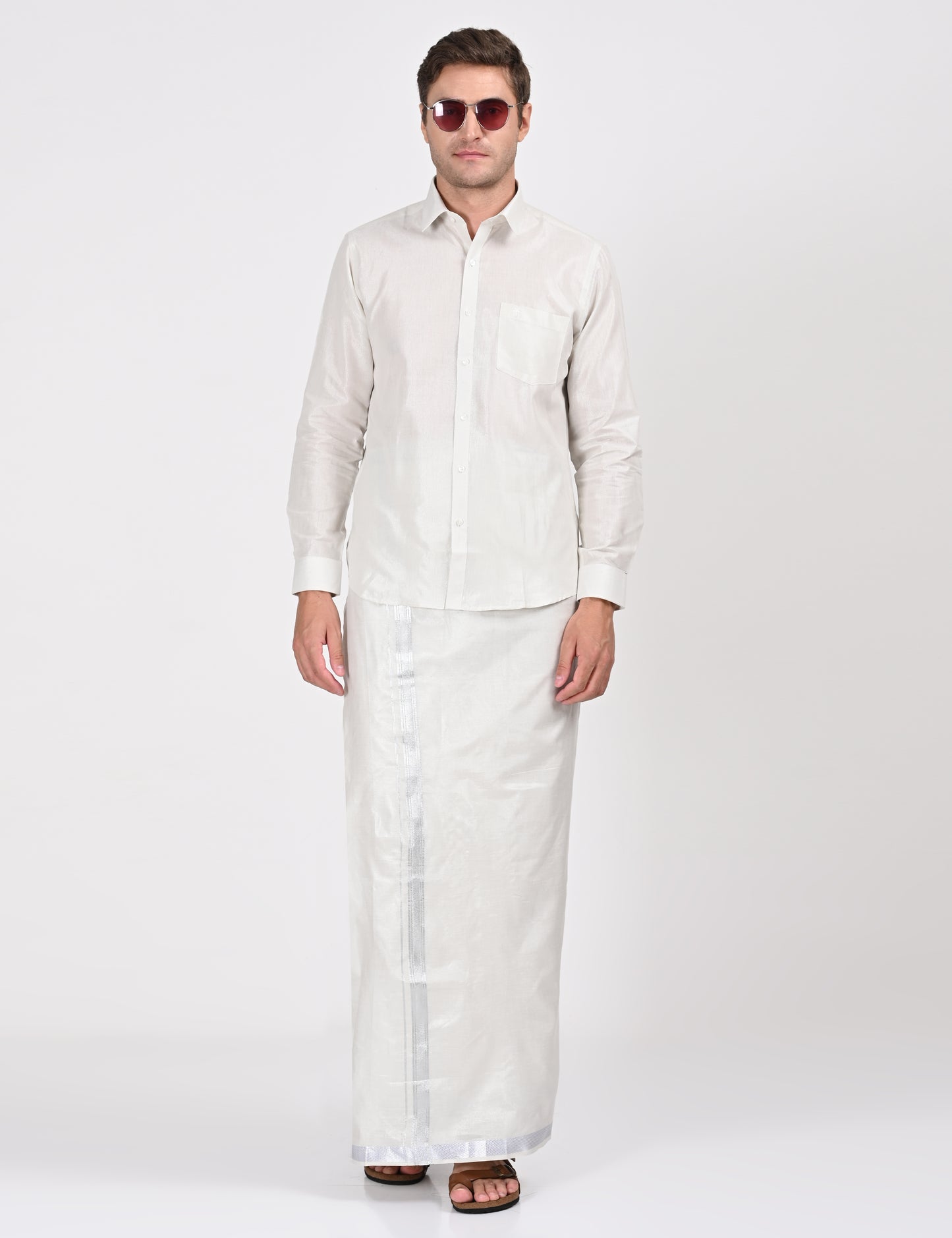 Festival Feast Single Set - 60002 - Silver (Perfume & Dhoti Belt Free)