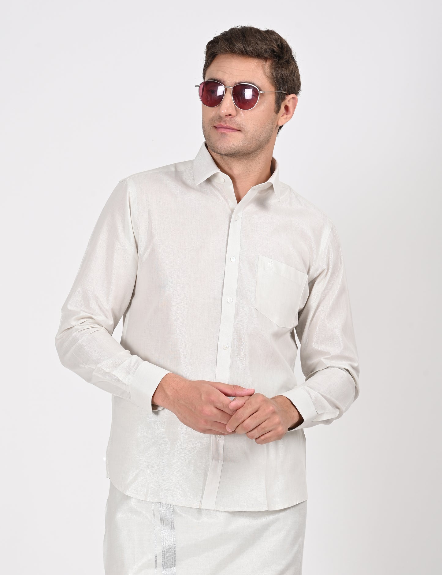 Festival Feast Single Set - 60002 - Silver (Perfume & Dhoti Belt Free)