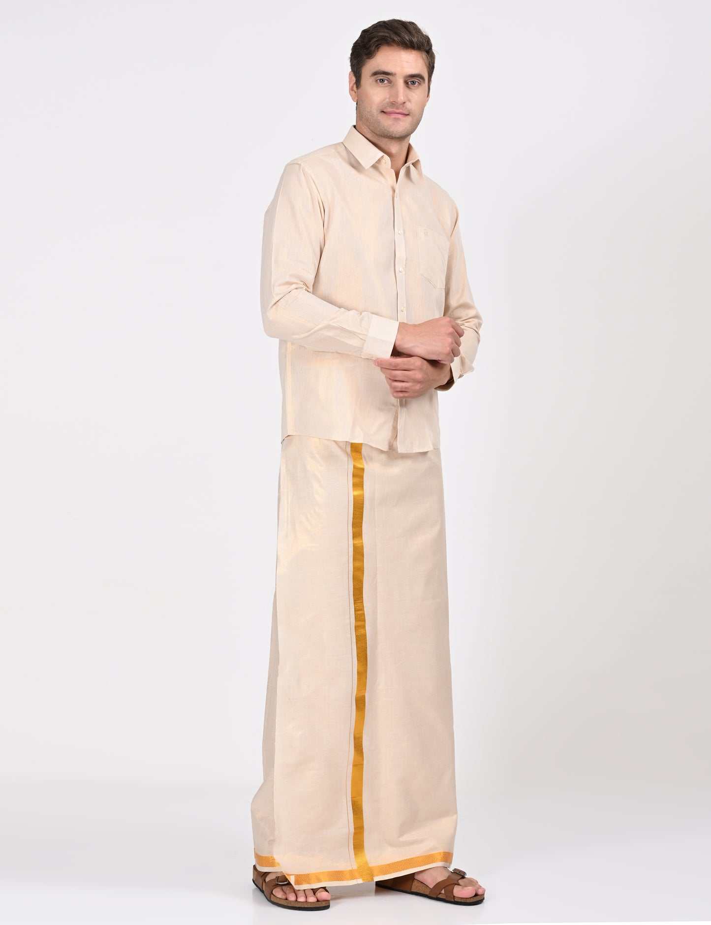 Festival Feast Single Set - 60001 - Gold (Perfume & Dhoti Belt Free)