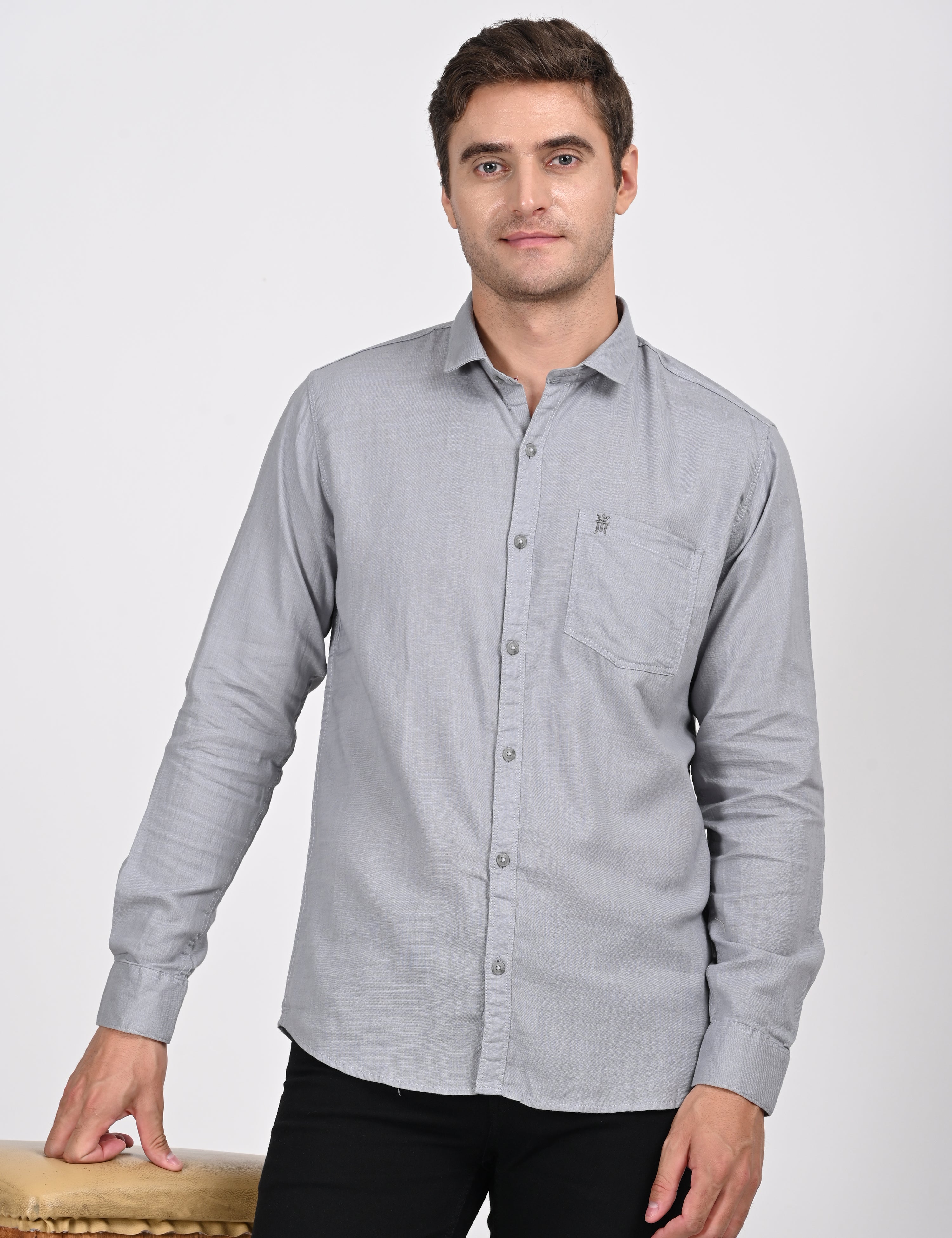 MCR BRITISH CROWN SHIRT Full Sleeve Casual Color Shirt For Men-81002