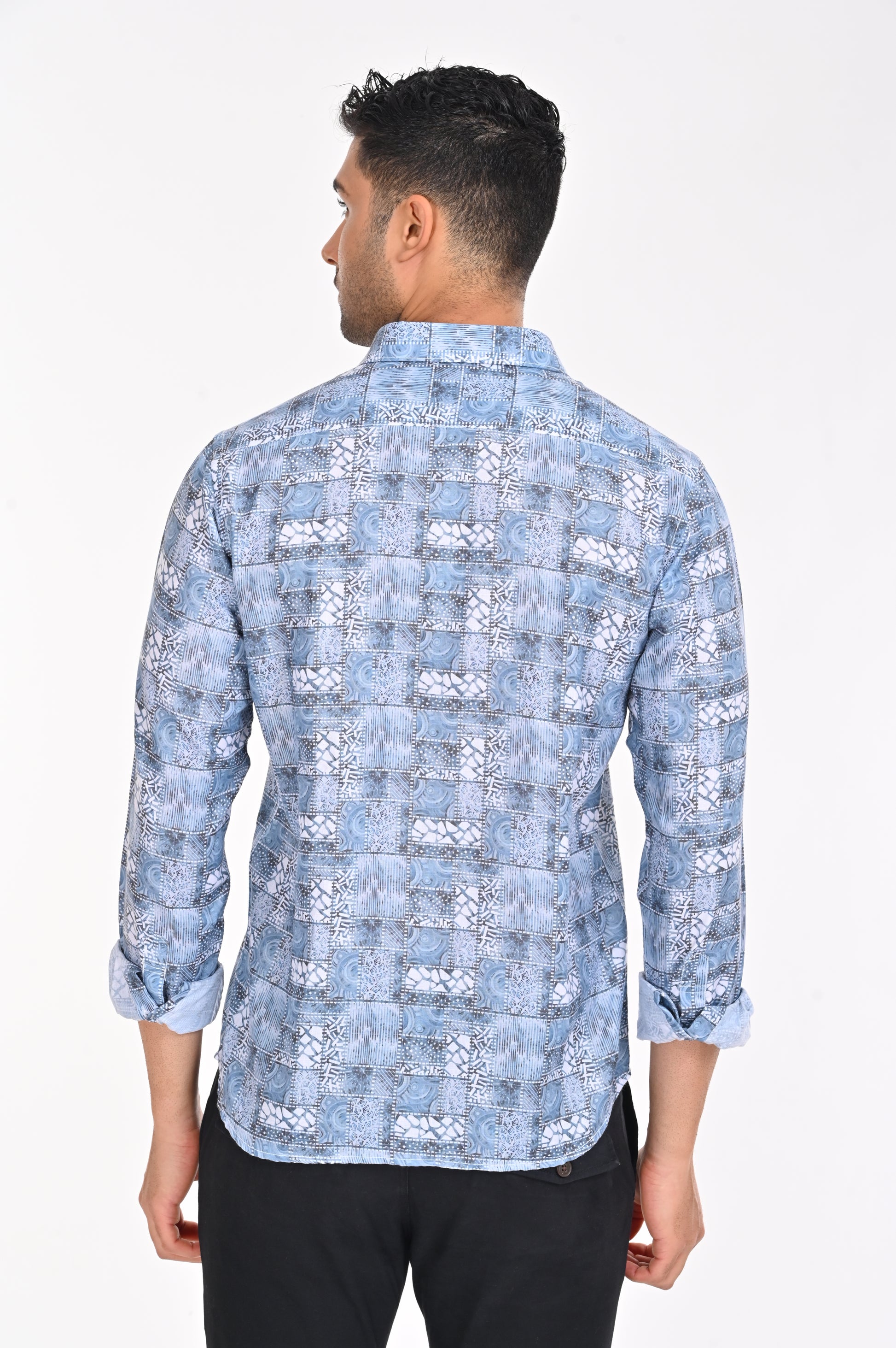 SHOP NEWSMAKER SLIMFIT FULL SLEEVE BRIGHT BLUE SHIRT