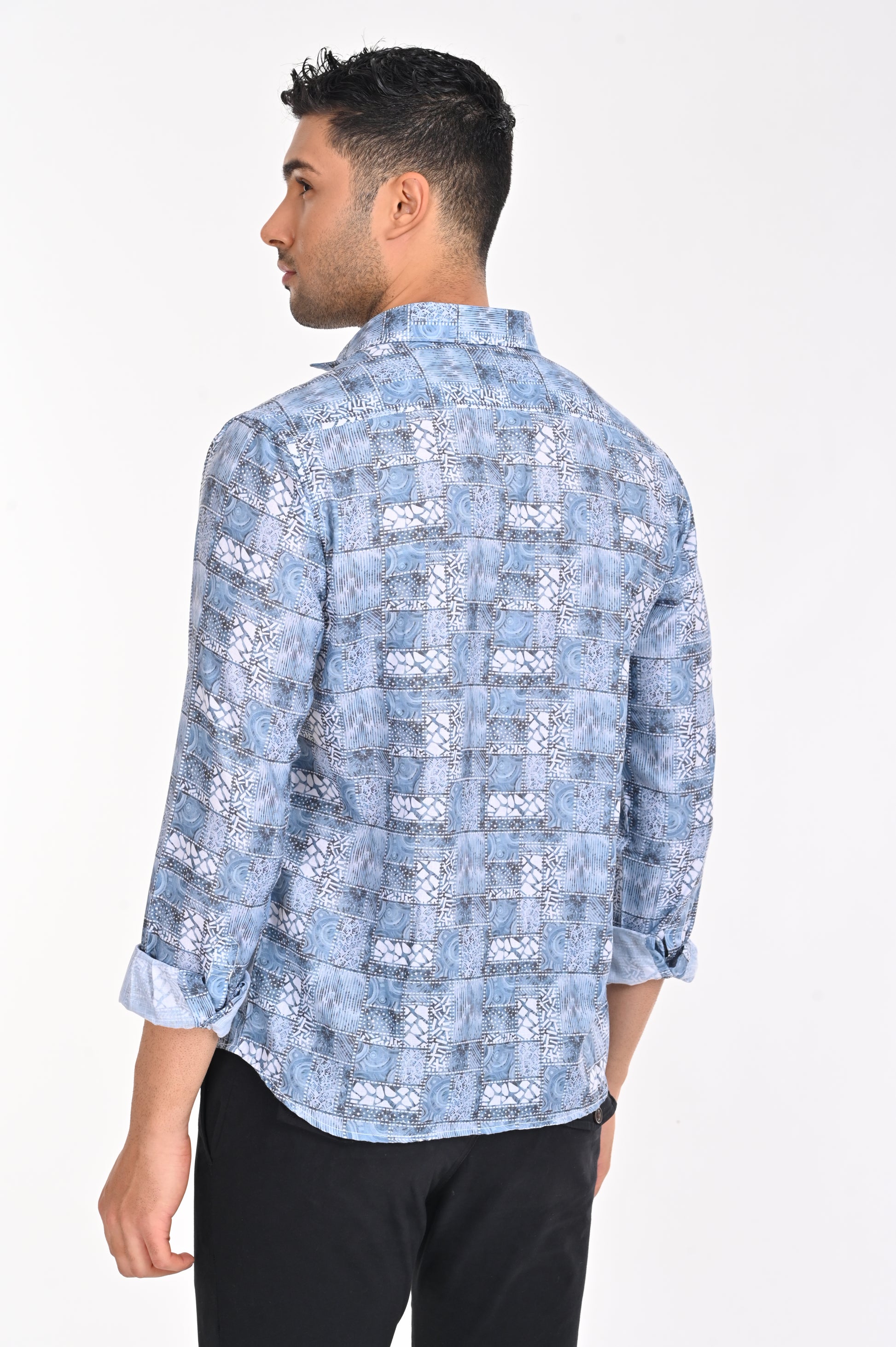 ORDER NEWSMAKER SLIMFIT FULL SLEEVE BRIGHT BLUE SHIRT