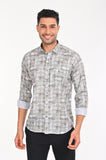 Buy NEWSMAKER SLIMFIT FULL SLEEVE GREY MEN SHIRT