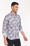 ORDER NEWSMAKER SLIMFIT FULL SLEEVE BLACK AND ROSE SHIRT 