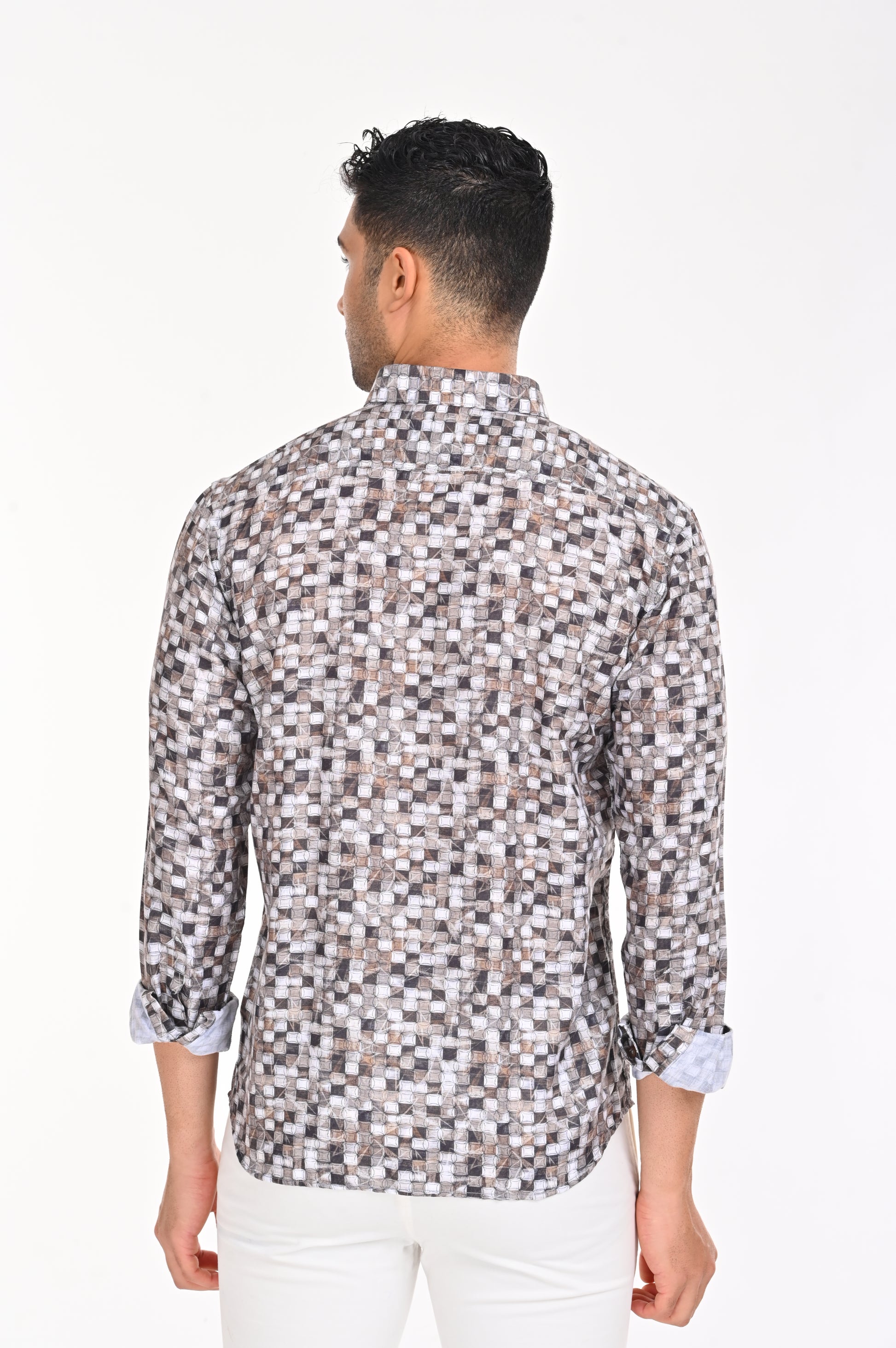 Shop NEWSMAKER SLIMFIT FULL SLEEVE WHITE MEN SHIRT