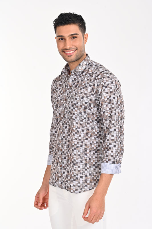 Order NEWSMAKER SLIMFIT FULL SLEEVE WHITE MEN SHIRT