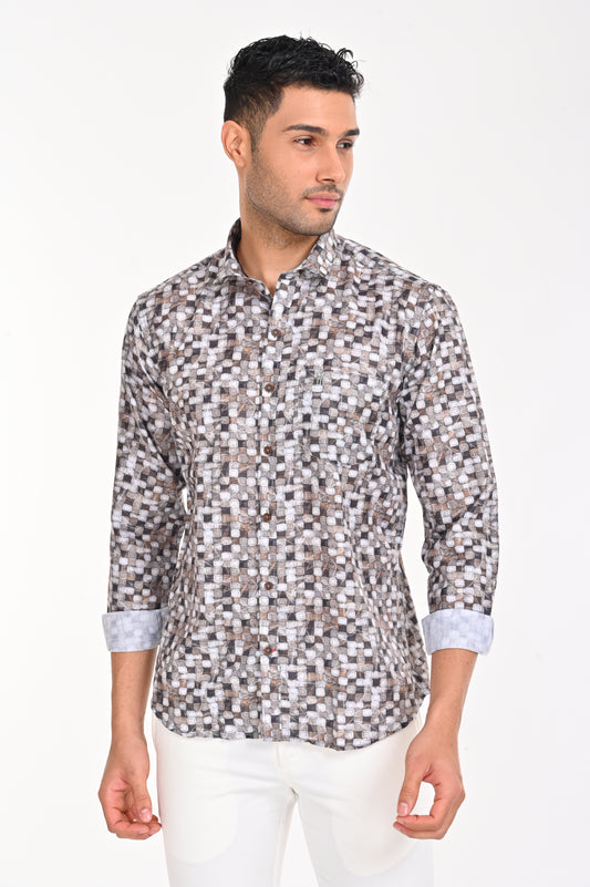 Buy NEWSMAKER SLIMFIT FULL SLEEVE WHITE MEN SHIRT