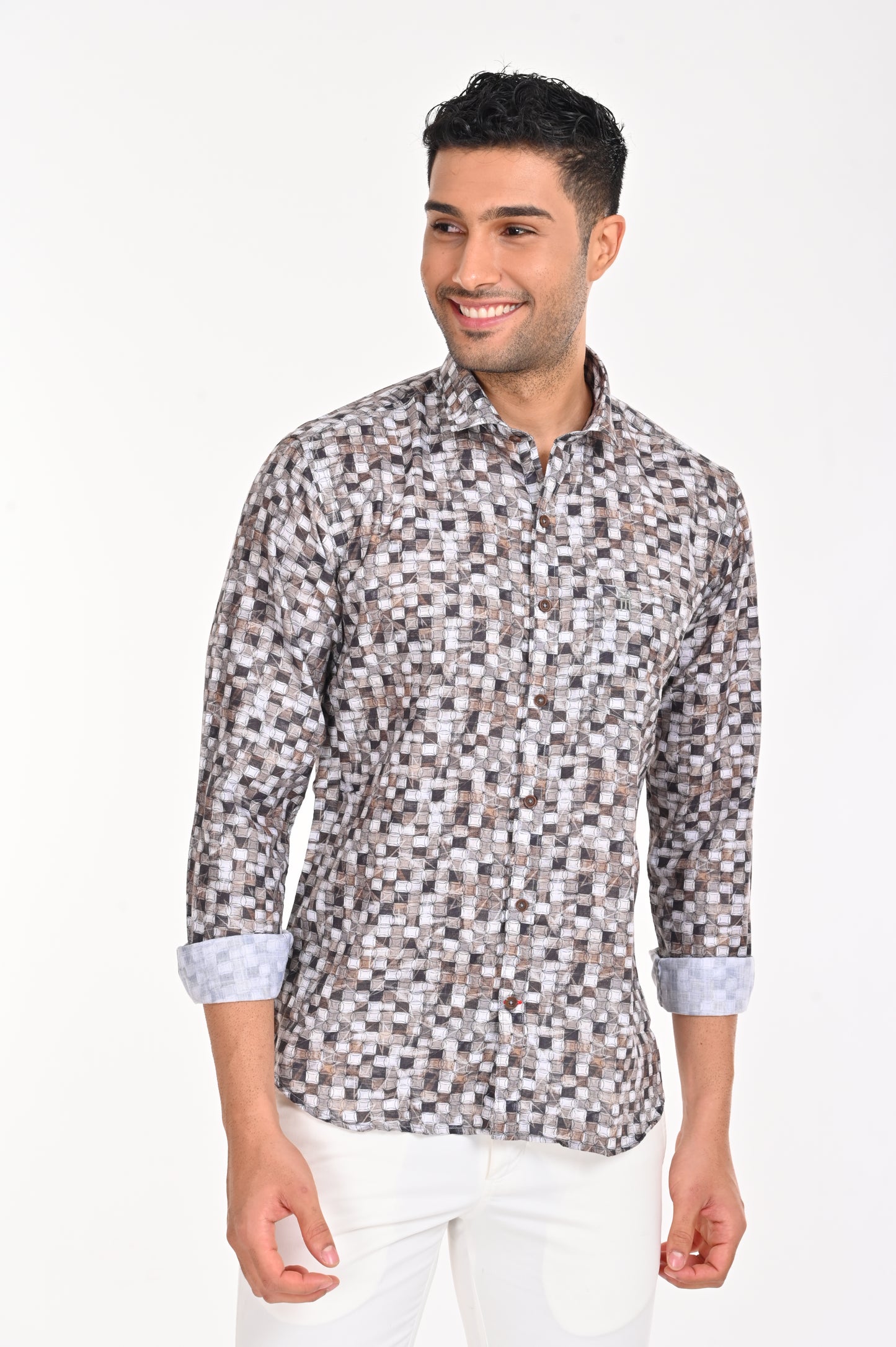 Order NEWSMAKER SLIMFIT FULL SLEEVE WHITE MEN SHIRT