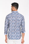 Shop NEWSMAKER SLIMFIT FULL SLEEVE DARK BLUE SHIRT