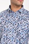 BUY NEWSMAKER SLIMFIT FULL SLEEVE DARK BLUE SHIRT ONLINE